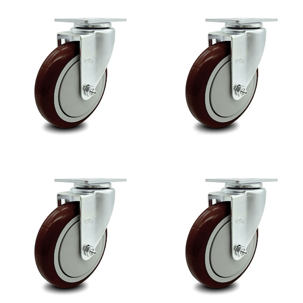 Cambro 60008 41021 Ultra Pan Carriers Service Cart Caster Replacement Set-SCC